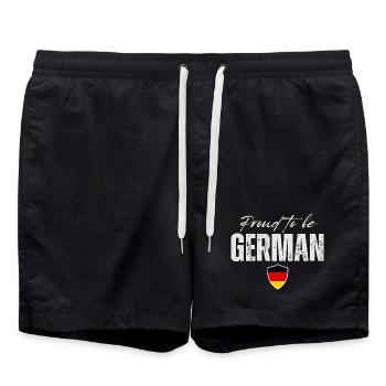 German pride, I love Germany - Swim Trunks - black - Front - AI Model Male 185 light (185cm)
