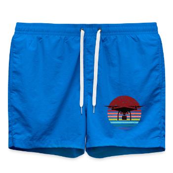 Vintage drone - Swim Trunks - cobalt blue - Front