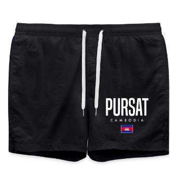Pursat Cambodge Khmer - Short de bain - noir - Devant - AI Model Male 185 light (185cm)