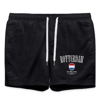 Amo Rotterdam, Rotterdam The Netherlands - Swim Trunks - black - Front - AI Model Male 185 light (185cm)