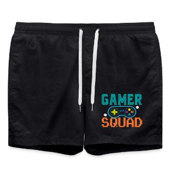 Escouade GAMER - Short de bain - noir - Devant - AI Model Male 185 light (185cm)