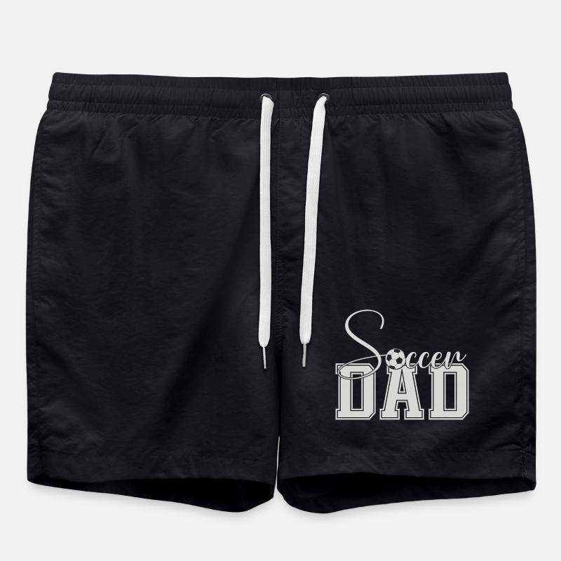 Soccer Dad Varsity Block Text - Swim Trunks - black