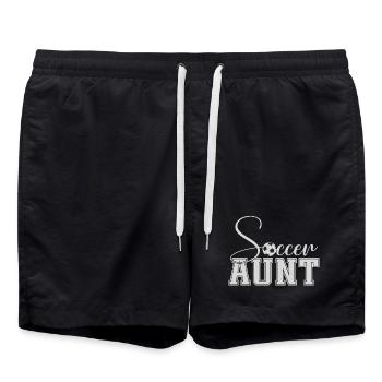 Fußball-Tante - Badeshorts - Schwarz - Vorne - AI Model Male 185 light (185cm)
