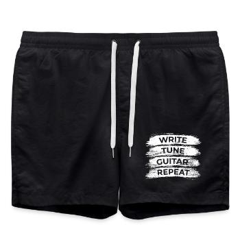 Routine du guitariste - Short de bain - noir - Devant - AI Model Male 185 light (185cm)