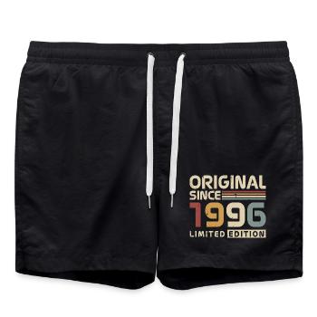 Original 1996 Vintage Vintage Anniversaire Rétro - Short de bain - noir - Devant - AI Model Male 185 light (185cm)