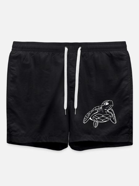 Turtle Turtles - Swim Trunks - black