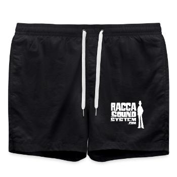 ragga-sound-system-logo-W - Short de bain - noir - Devant - AI Model Male 185 light (185cm)