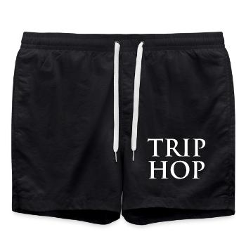 Trip Hop Monogramme audacieux - Short de bain - noir - Devant - AI Model Male 185 light (185cm)
