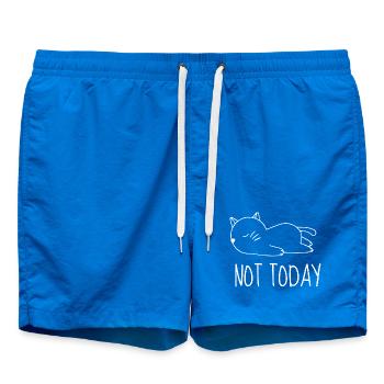 Not today chat humour  - Short de bain - cobalt blue - Devant