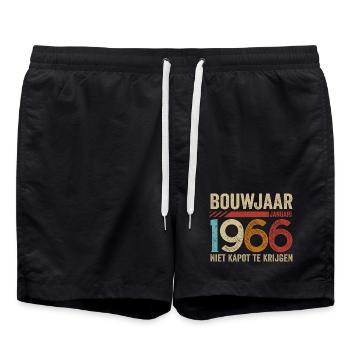 Year of construction January 1966 cannot be broken - Swim Trunks - black - Front - AI Model Male 185 light (185cm)