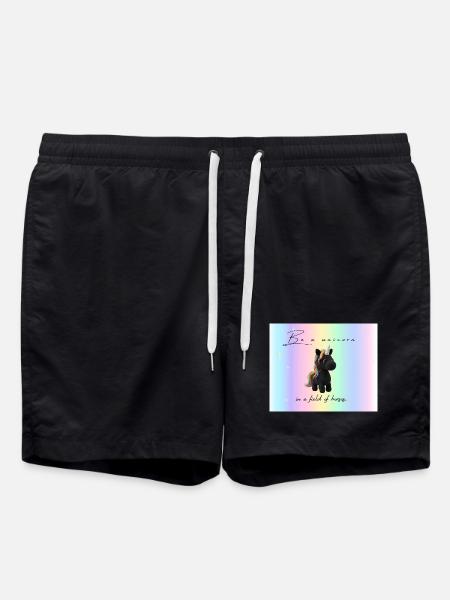 Be a Unicorn in a field of horses - Swim Trunks - black