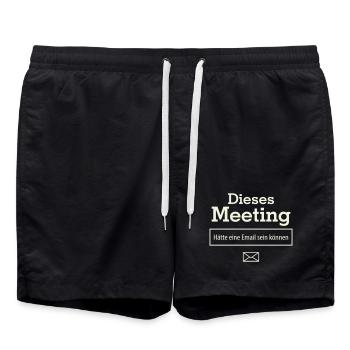 This meeting could have been an email - Swim Trunks - black - Front - AI Model Male 185 light (185cm)