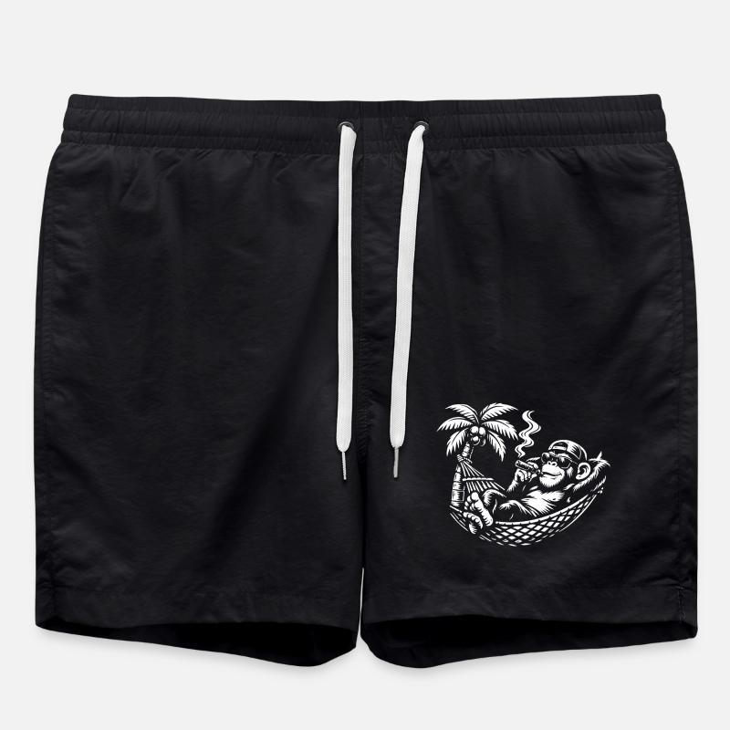 Chill Monkey Hammock Cigar - Swim Trunks - black