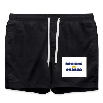 Porter ce corps de papa - Short de bain - noir - Devant - AI Model Male 185 light (185cm)