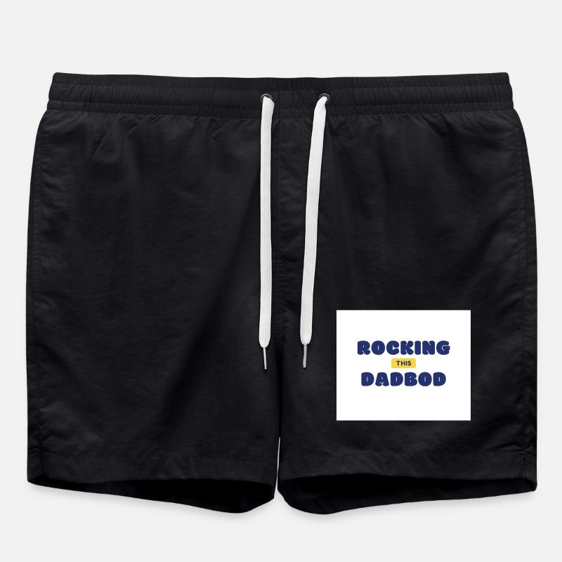 Rocking This Dad Bod - Swim Trunks - black