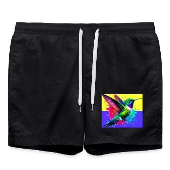 Kolibri - Badeshorts - Schwarz - Vorne - AI Model Male 185 light (185cm)