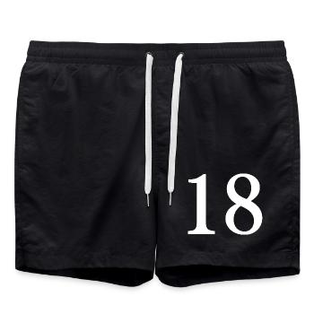 18. 18 ANS. 18e ANNIVERSAIRE. ANNIVERSAIRE 18 ANS. - Short de bain - noir - Devant - AI Model Male 185 light (185cm)