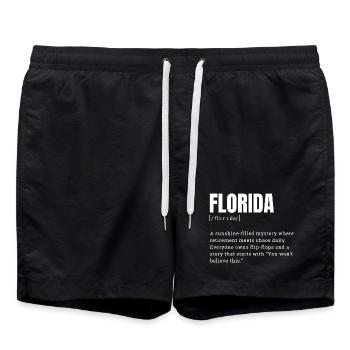 Florida Sunshine Mystery T-Shirt - Badeshorts - Schwarz - Vorne - AI Model Male 185 light (185cm)
