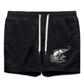 Pike Predator Jump Outline - Swim Trunks - black - Front - AI Model Male 185 light (185cm)
