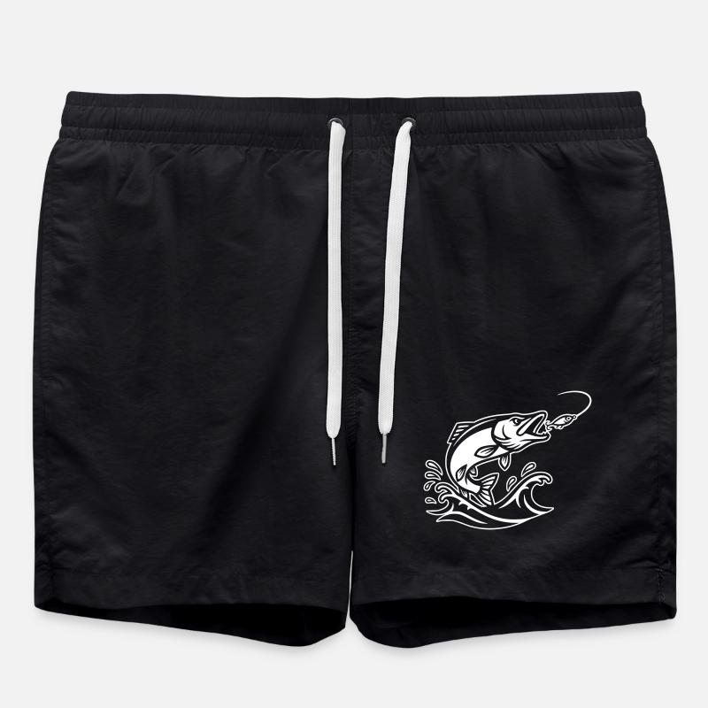 Pike Predator Jump Outline - Swim Trunks - black
