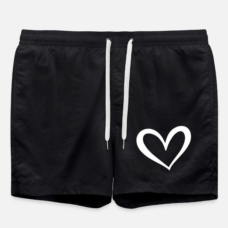 Herz Symbol Illustration - Badeshorts - Schwarz