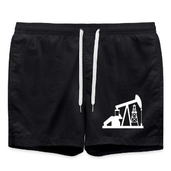 Conception de la pompe de transfert de pétrole Oil Pumpjack USA - Short de bain - noir - Devant - AI Model Male 185 light (185cm)