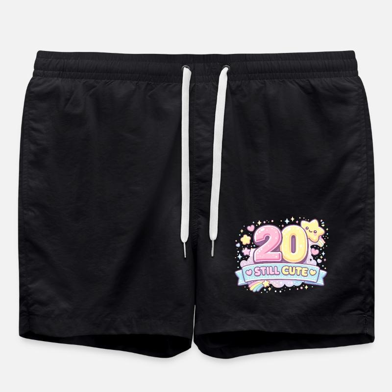 Pastel 20 Still Cute Design - Swim Trunks - black