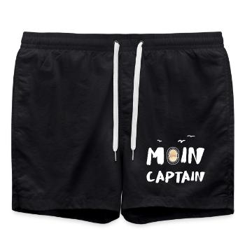 Moin Captain Porthole Sea Holiday Recreation Coast - Swim Trunks - black - Front - AI Model Male 185 light (185cm)