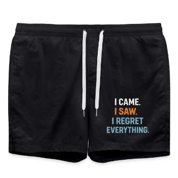 I came. I saw. I regret everything. Introvert - Swim Trunks - black - Front - AI Model Male 185 light (185cm)
