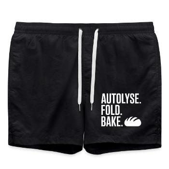 Typographie de la Rotation à Autolyse - Short de bain - noir - Devant - AI Model Male 185 light (185cm)