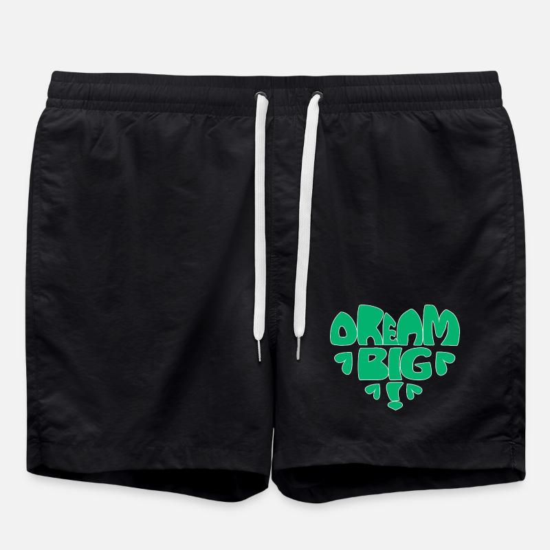 Dream Big! - green - Swim Trunks - black