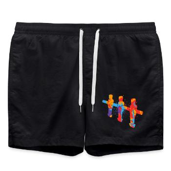 Baby-foot coloré baby-foot - Short de bain - noir - Devant - AI Model Male 185 light (185cm)