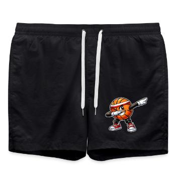 Dabbing Basketball - Swim Trunks - black - Front - AI Model Male 185 light (185cm)