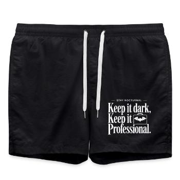 Déclaration professionnelle nocturne - Short de bain - noir - Devant - AI Model Male 185 light (185cm)
