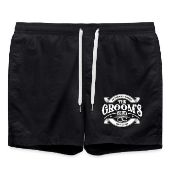 The Grooms Club - Badeshorts - Schwarz - Vorne - AI Model Male 185 light (185cm)