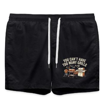 Trop de barbecues - Short de bain - noir - Devant - AI Model Male 185 light (185cm)
