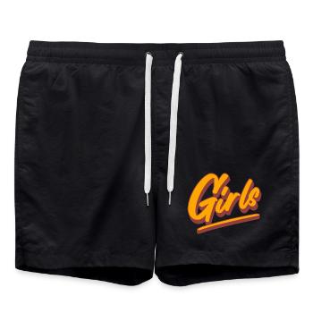 Filles - Short de bain - noir - Devant - AI Model Male 185 light (185cm)