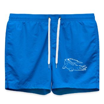Crocodile lineart - Swim Trunks - cobalt blue - Front