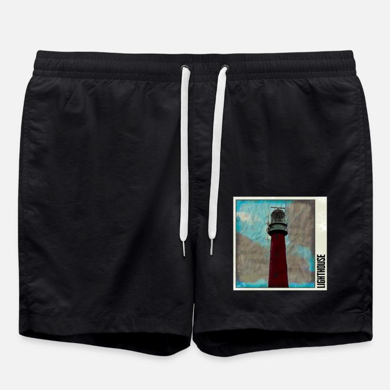 Leuchtturm22 - Badeshorts - Schwarz