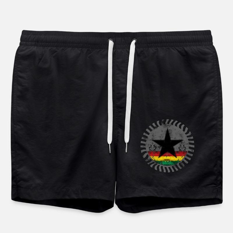 roots reggae star - Badeshorts - Schwarz