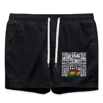 système de musique reggae - Short de bain - noir - Devant - AI Model Male 185 light (185cm)