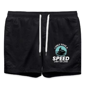 Jet Ski Ocean Ride Water Sports Adventure - Swim Trunks - black - Front - AI Model Male 185 light (185cm)