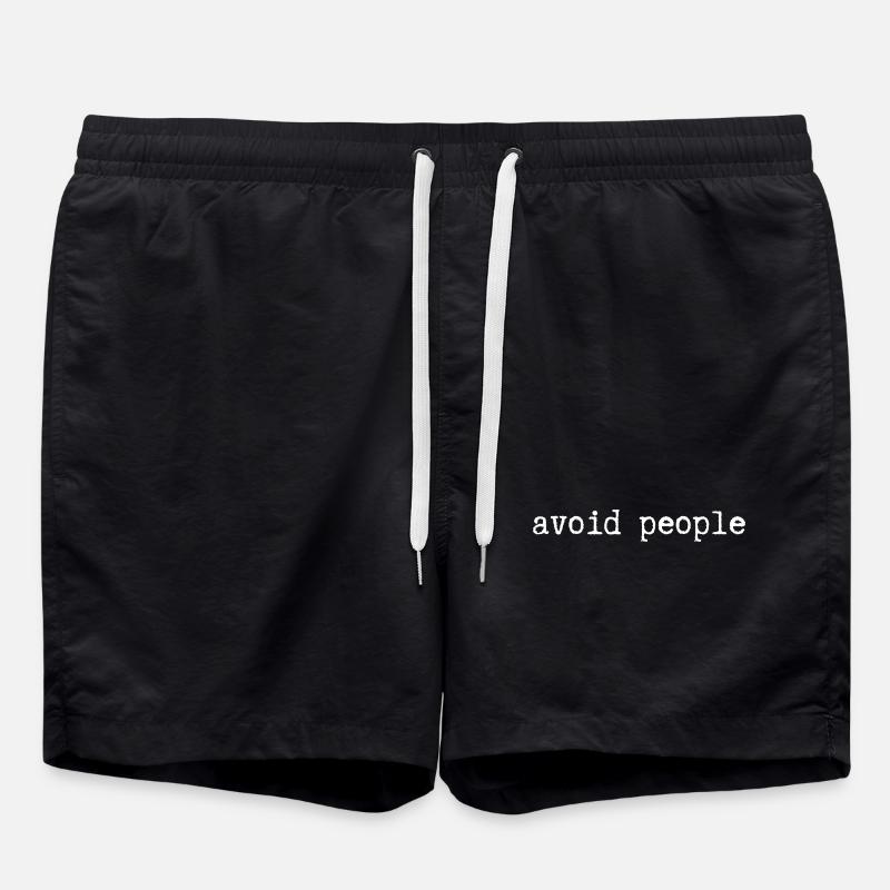 avoid people - Badeshorts - Schwarz