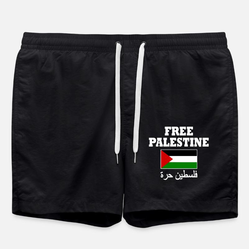 Free palestine - Short de bain - noir