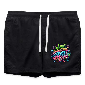 Mama tanzt Line Dance Line Dancing Mom - Swim Trunks - black - Front - AI Model Male 185 light (185cm)