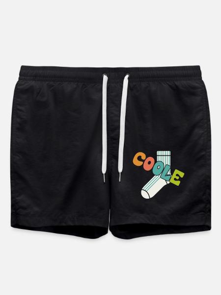 Coole Socke - lustiges Motivationsdesign - Badeshorts - Schwarz