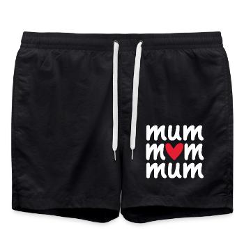 Mama, Mama, Mama - Badeshorts - Schwarz - Vorne - AI Model Male 185 light (185cm)