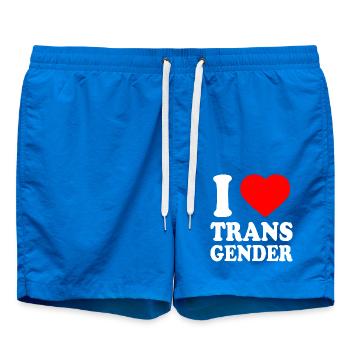 I love transgender trans - Short de bain - cobalt blue - Devant