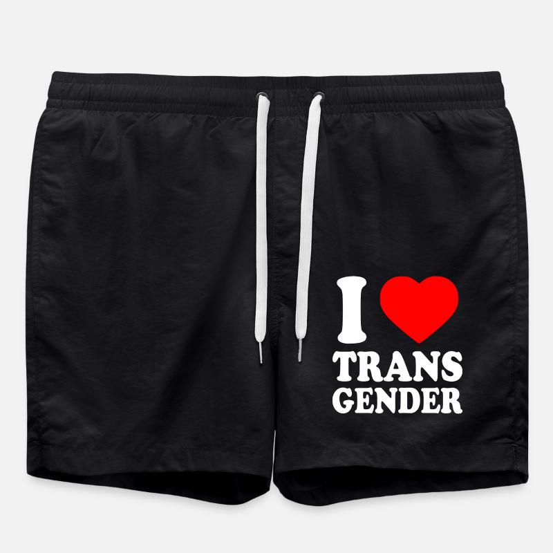 I love transgender trans - Short de bain - noir