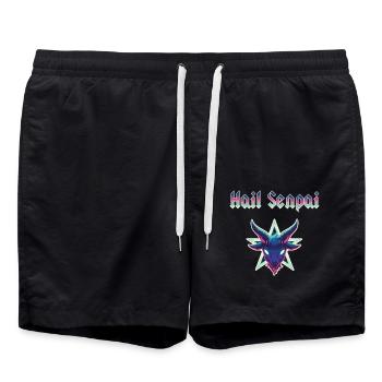Hail Senpai Neon - Badeshorts - Schwarz - Vorne - AI Model Male 185 light (185cm)
